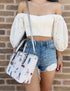 Michael Kors Jet Set XS Carryall Tote Crossbody Bright White MK Girls